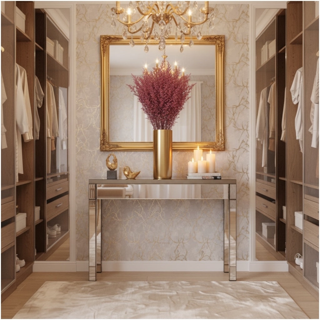 Preserved Elegant Caspia Stems – Dried Natural Floral Bouquet 80cm – Maroon