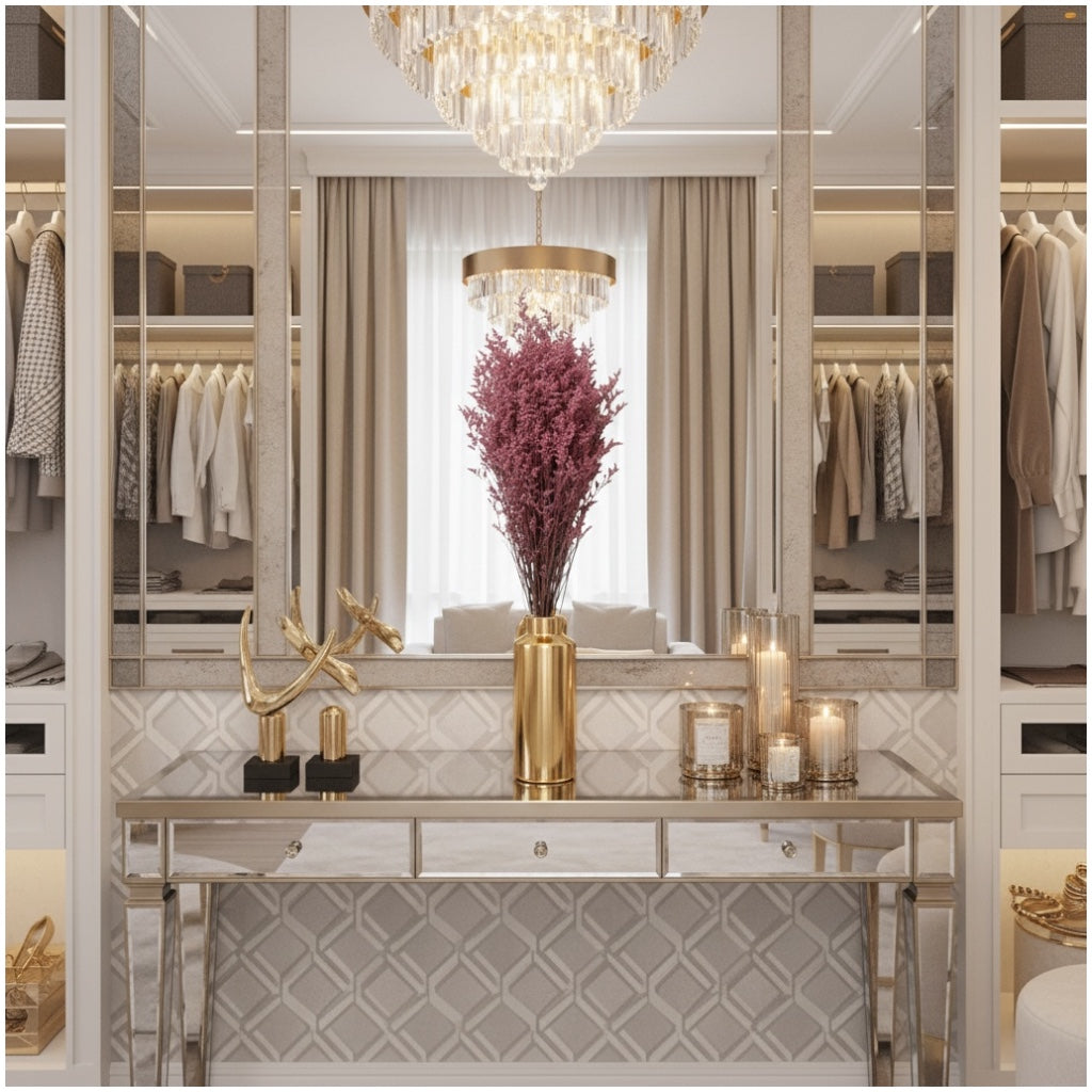 Preserved Elegant Caspia Stems – Dried Natural Floral Bouquet 80cm – Maroon