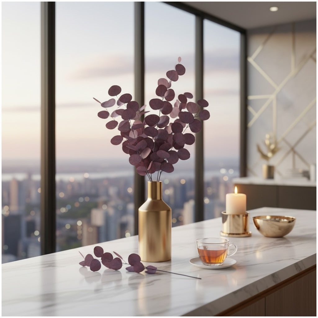 Preserved Dried Eucalyptus Stems – Natural Decorative Floral Bouquet 60cm