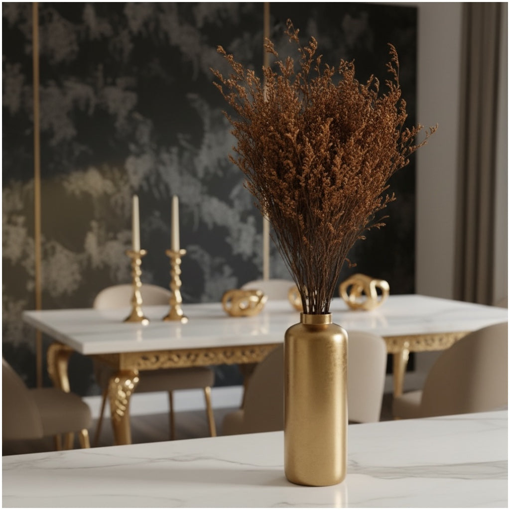 Elegant Preserved Caspia Stems–70cm Decorative Dried Floral Bouquet- Brown