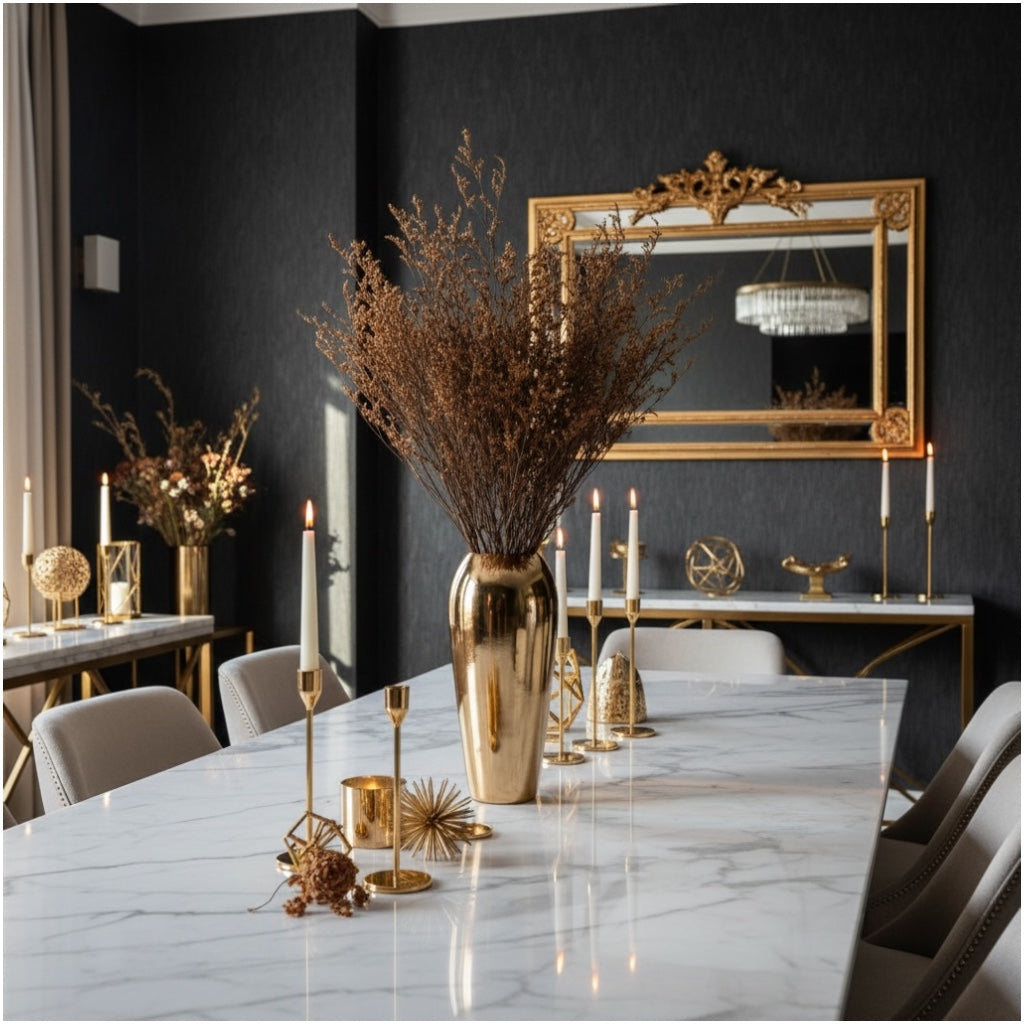 Elegant Preserved Caspia Stems–70cm Decorative Dried Floral Bouquet- Brown