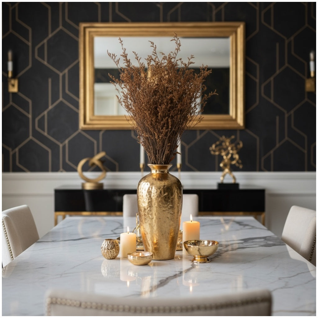 Elegant Preserved Caspia Stems–70cm Decorative Dried Floral Bouquet- Brown