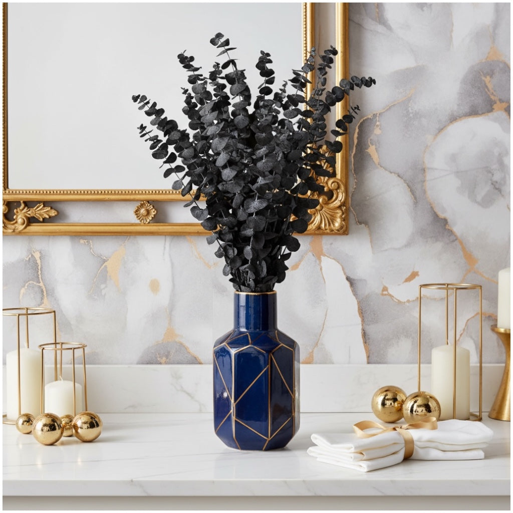 Preserved Eucalyptus Leaves – Elegant Natural Decorative Dried Stem Bouquet