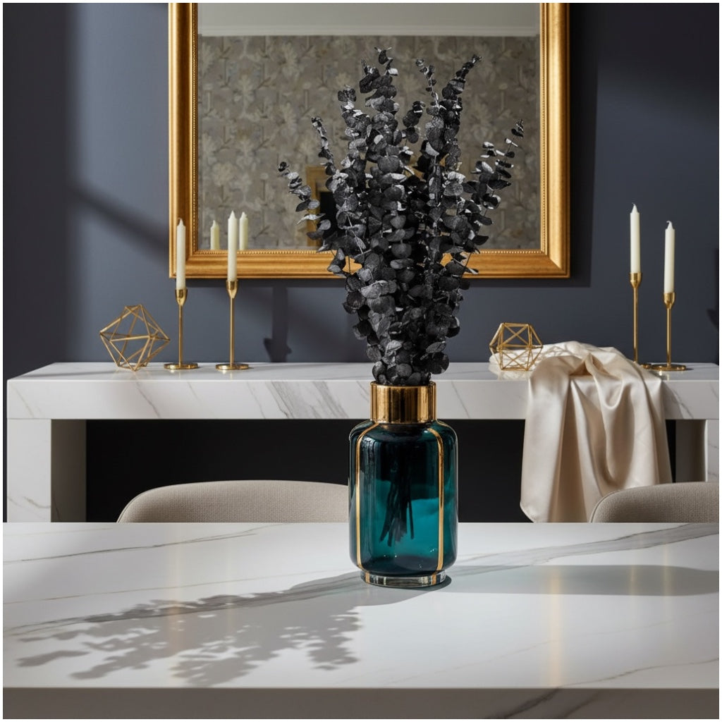 Preserved Eucalyptus Leaves – Elegant Natural Decorative Dried Stem Bouquet