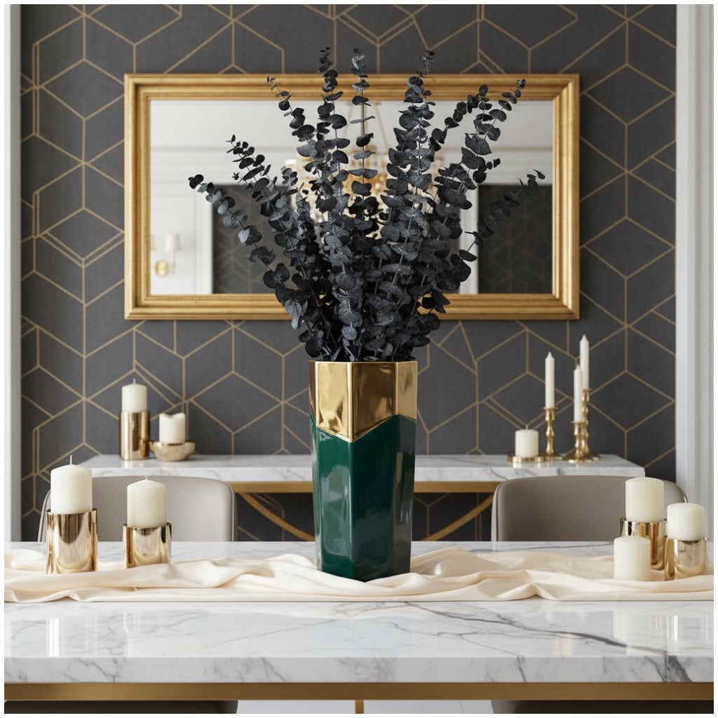 Preserved Eucalyptus Leaves – Elegant Natural Decorative Dried Stem Bouquet