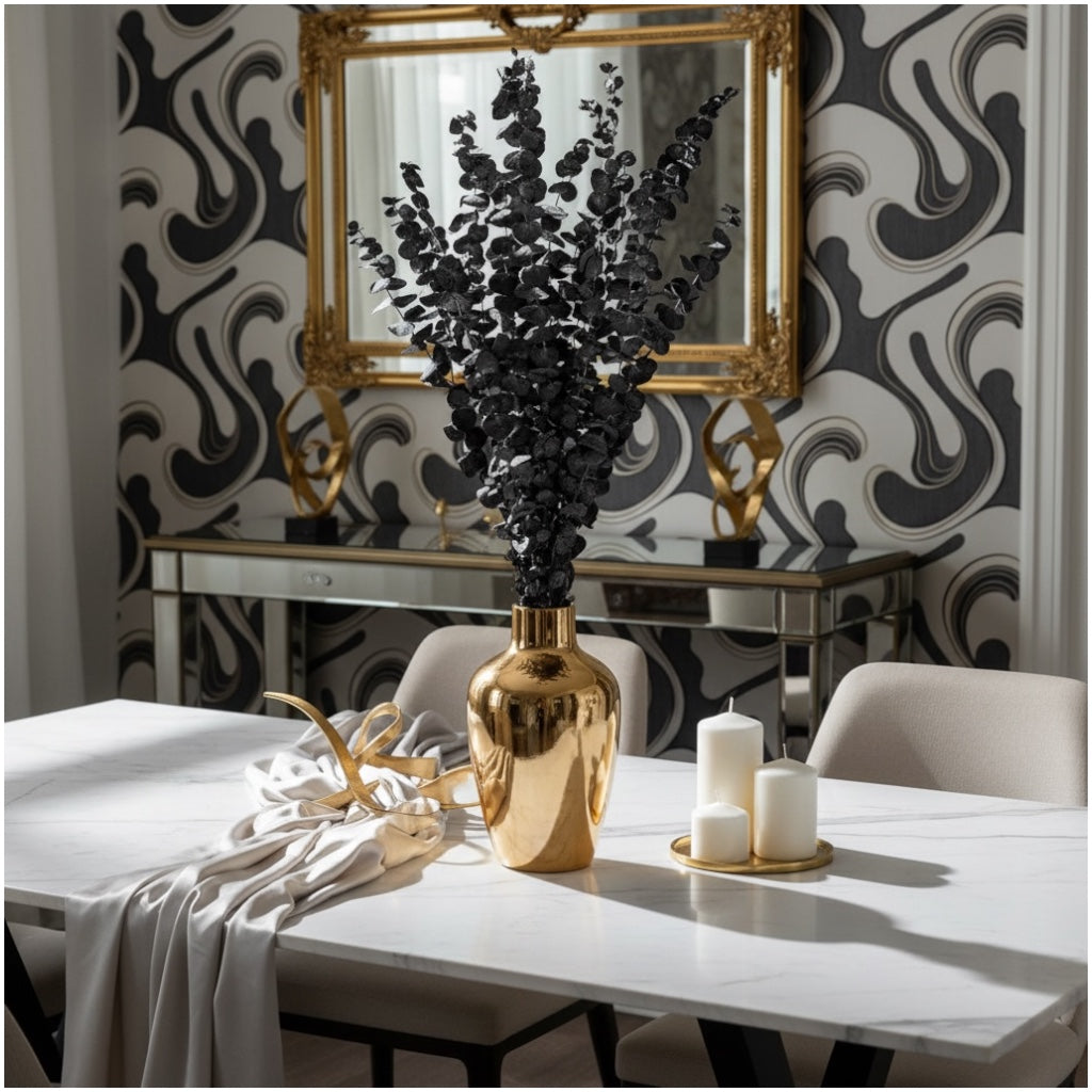 Preserved Eucalyptus Leaves – Elegant Natural Decorative Dried Stem Bouquet