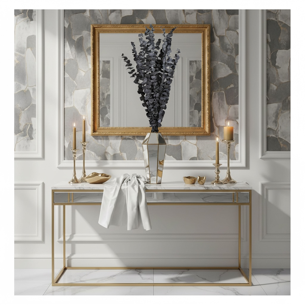 Preserved Eucalyptus Leaves – Elegant Natural Decorative Dried Stem Bouquet