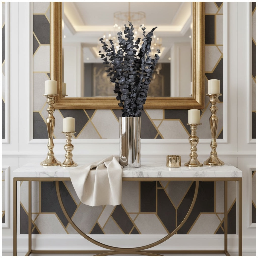 Preserved Eucalyptus Leaves – Elegant Natural Decorative Dried Stem Bouquet