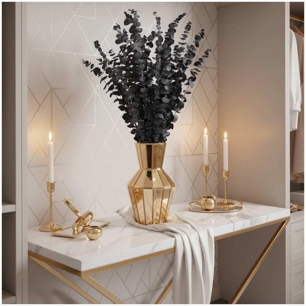 Preserved Eucalyptus Leaves – Elegant Natural Decorative Dried Stem Bouquet