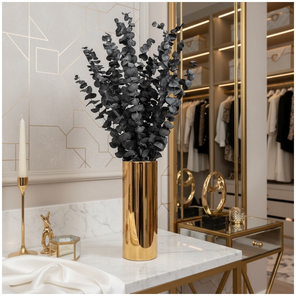 Preserved Eucalyptus Leaves – Elegant Natural Decorative Dried Stem Bouquet