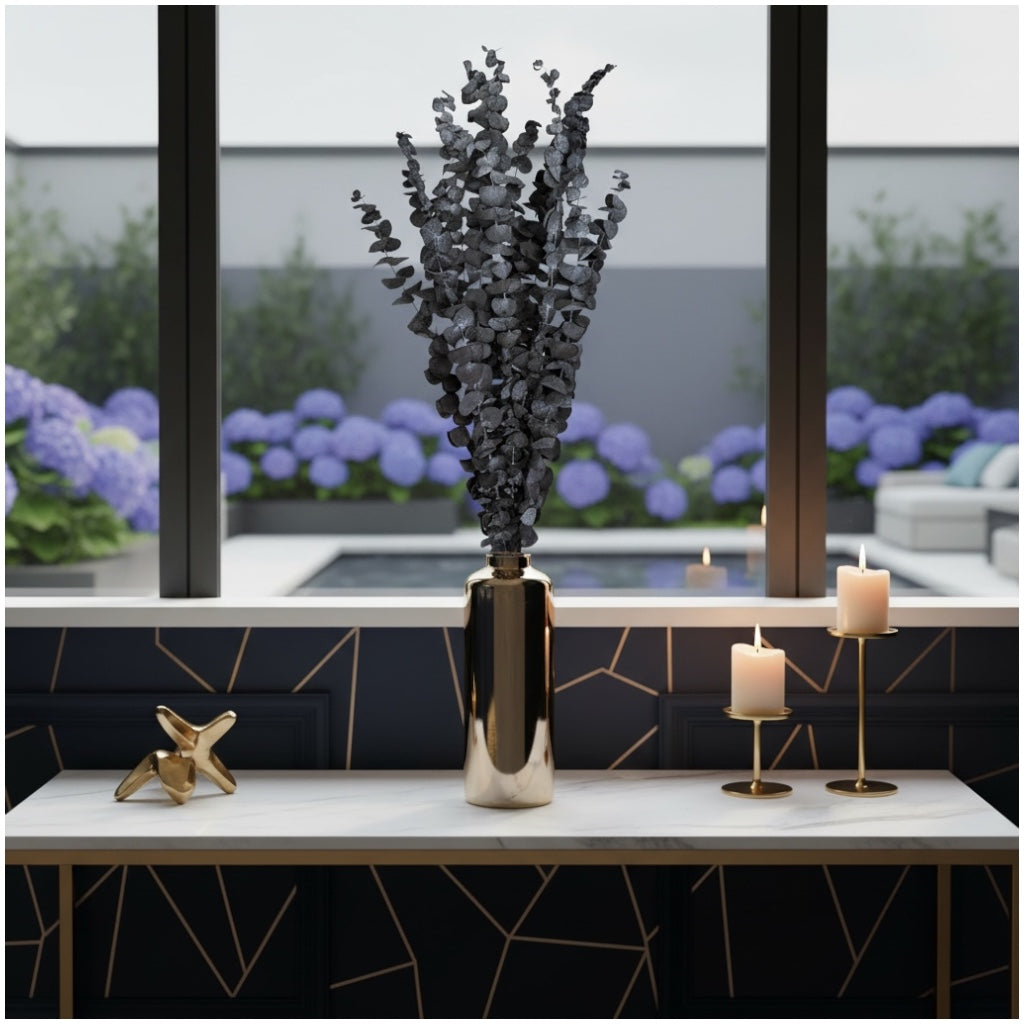 Preserved Eucalyptus Leaves – Elegant Natural Decorative Dried Stem Bouquet