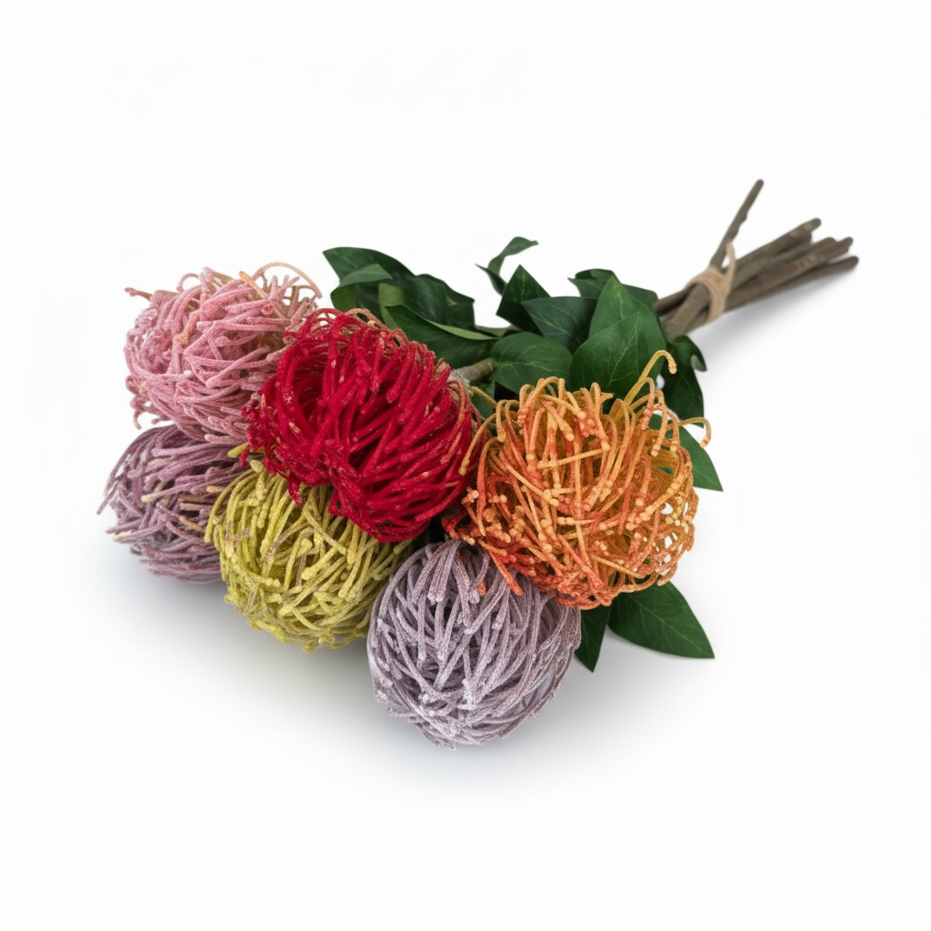 Luxury Artificial Protea Bouquet – Elegant Floral Set of 6 stems