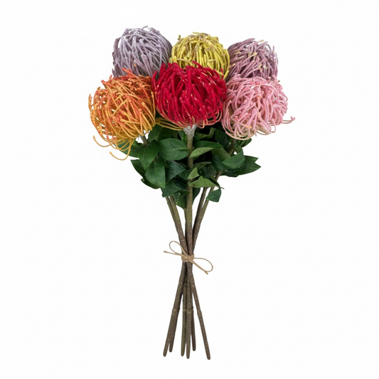 Luxury Artificial Protea Bouquet – Elegant Floral Set of 6 stems
