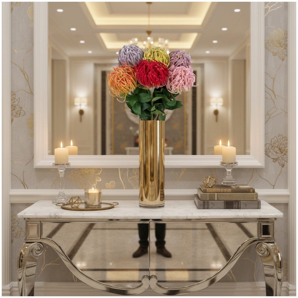 Luxury Artificial Protea Bouquet – Elegant Floral Set of 6 stems