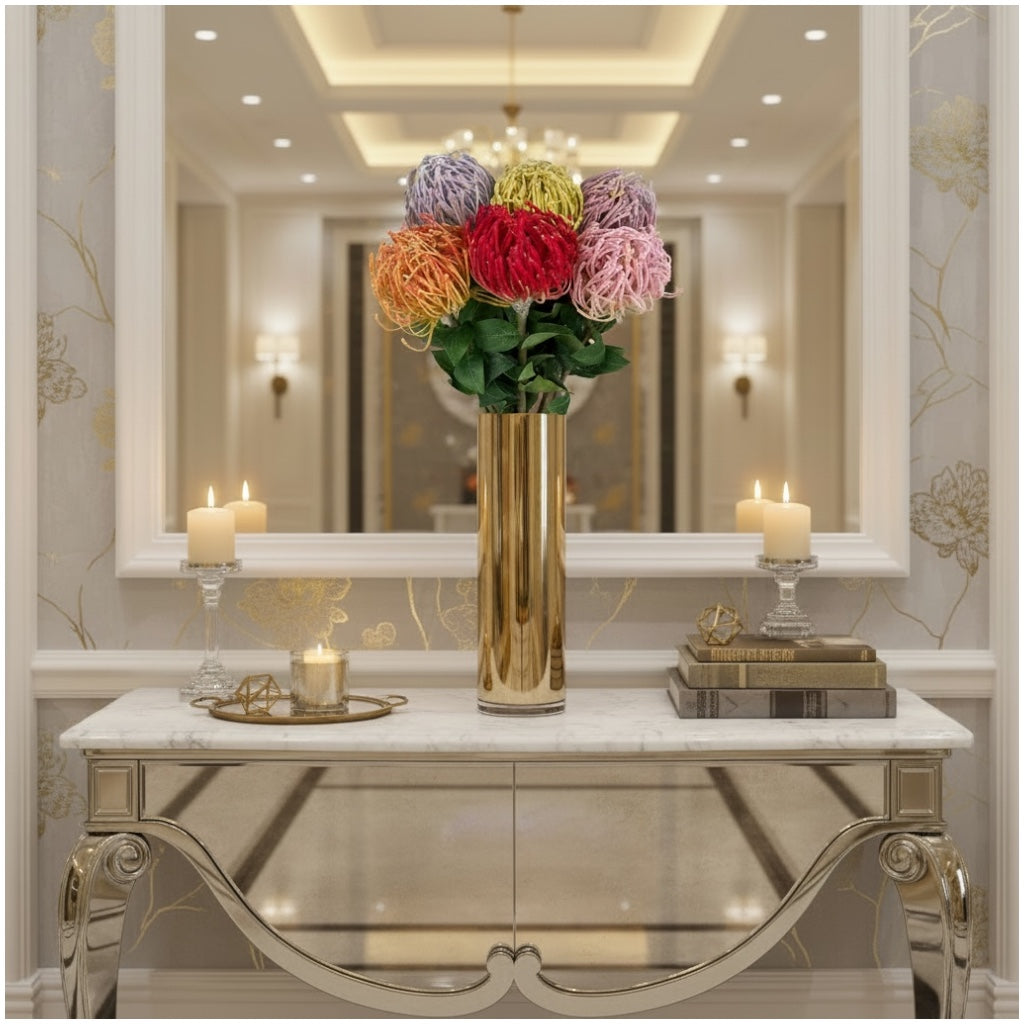 Luxury Artificial Protea Bouquet – Elegant Floral Set of 6 stems