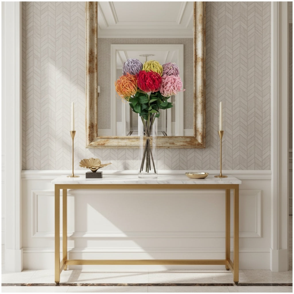 Luxury Artificial Protea Bouquet – Elegant Floral Set of 6 stems