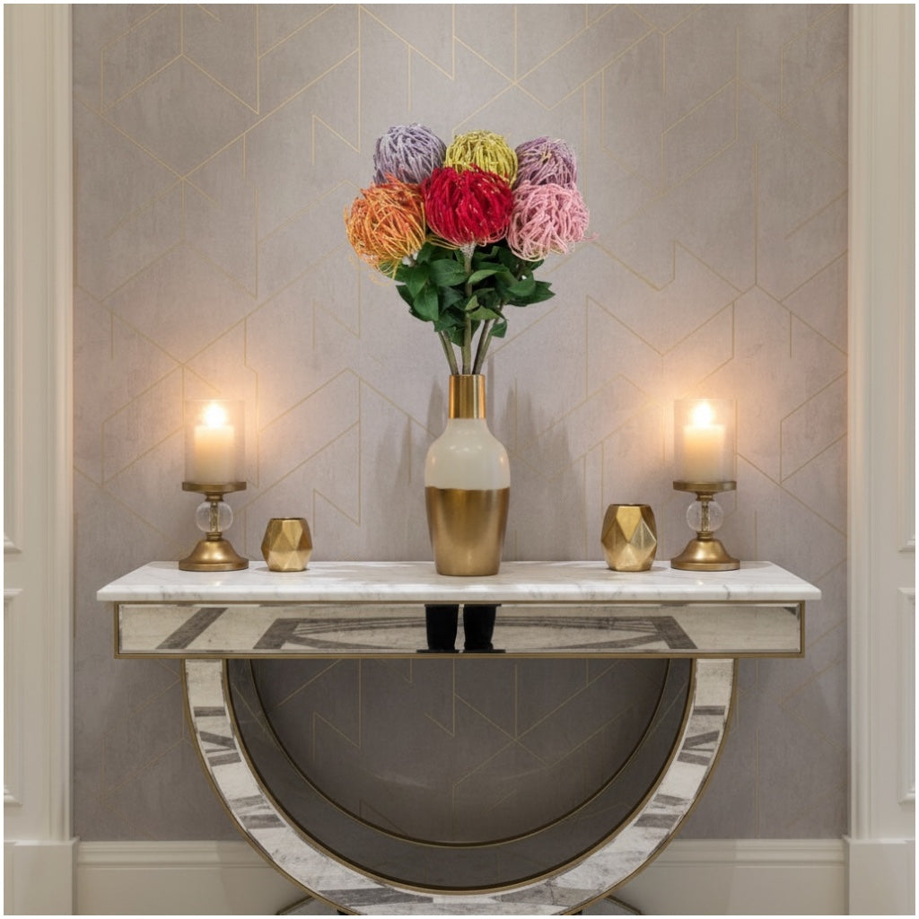 Luxury Artificial Protea Bouquet – Elegant Floral Set of 6 stems