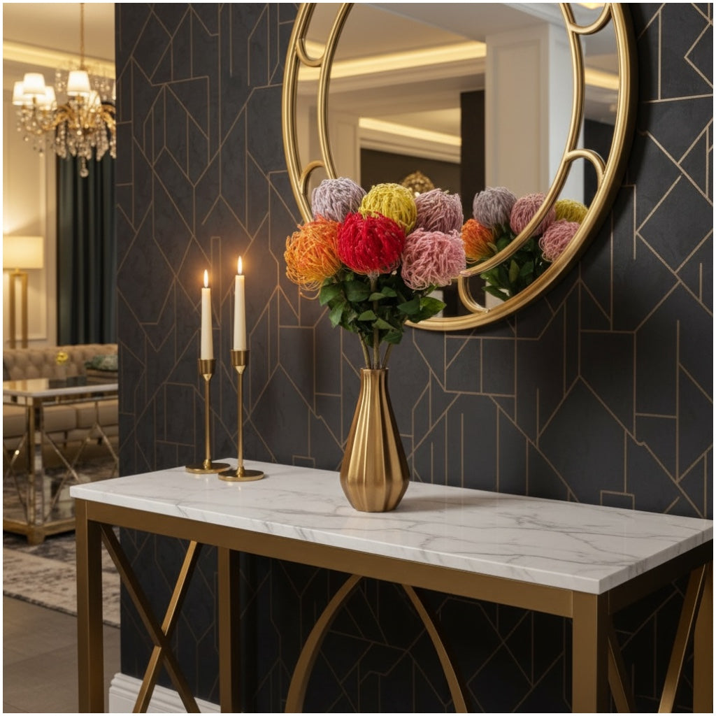 Luxury Artificial Protea Bouquet – Elegant Floral Set of 6 stems