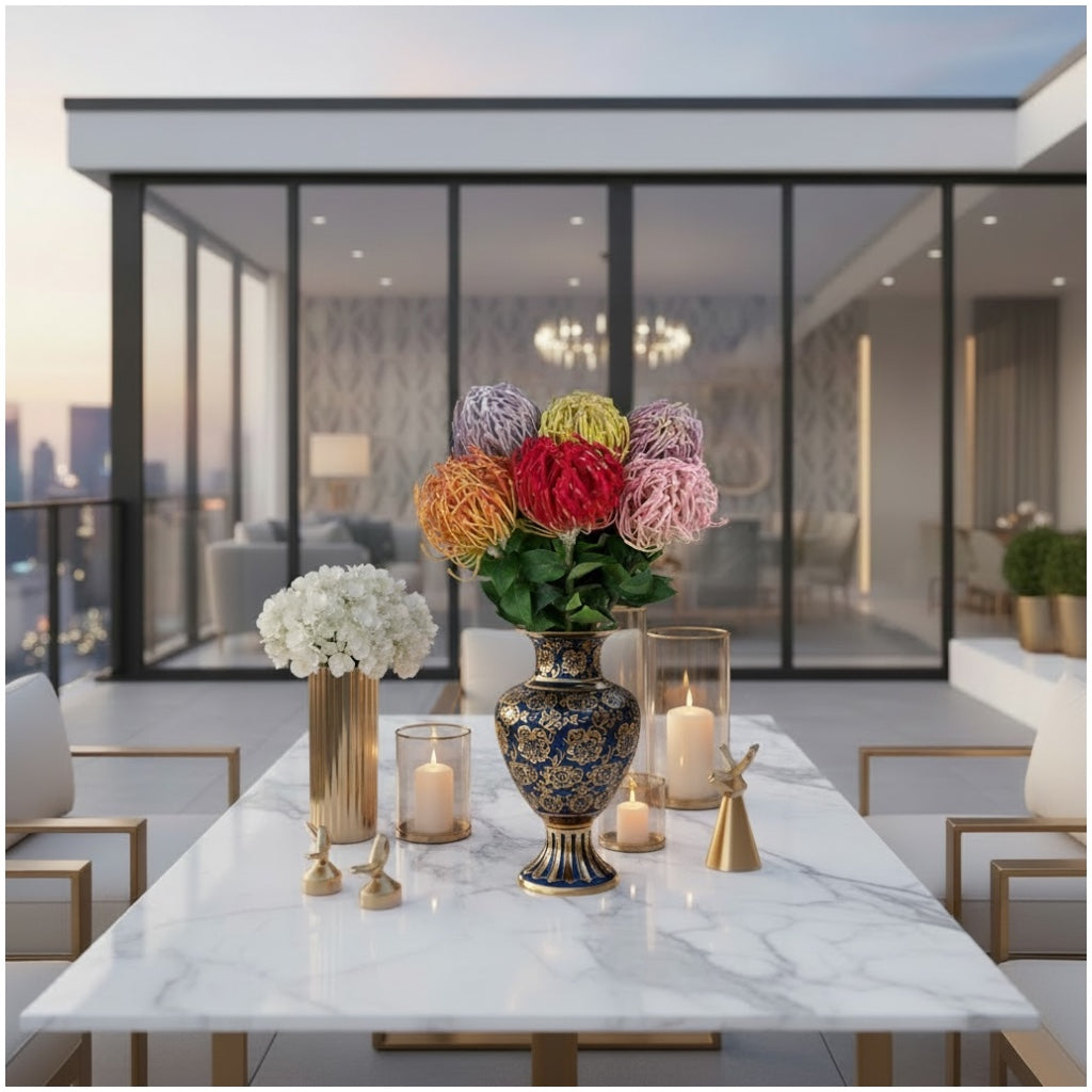 Luxury Artificial Protea Bouquet – Elegant Floral Set of 6 stems