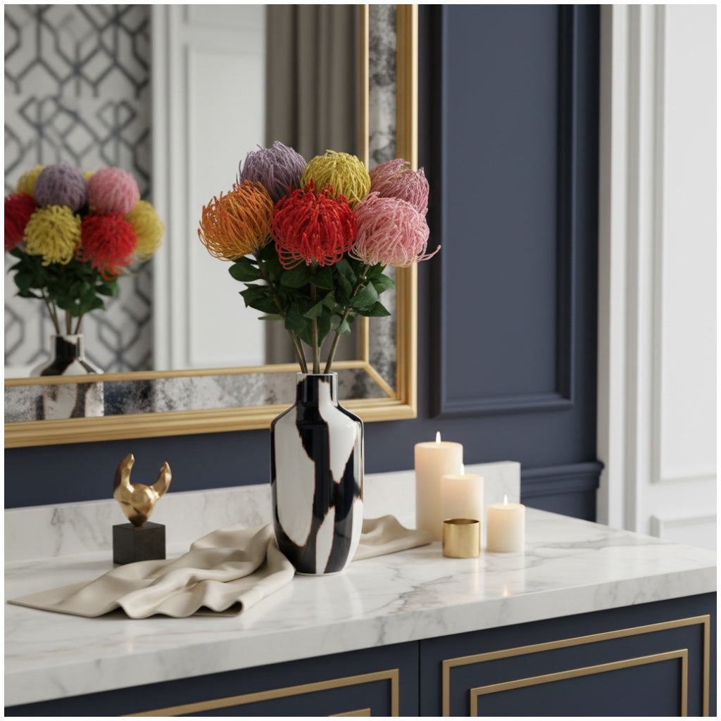 Luxury Artificial Protea Bouquet – Elegant Floral Set of 6 stems