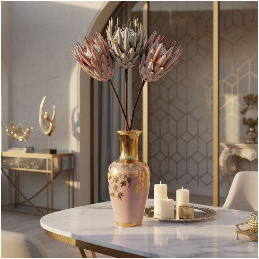 Luxury Artificial South African Protea Stems – Realistic Blooms (Set of 3)