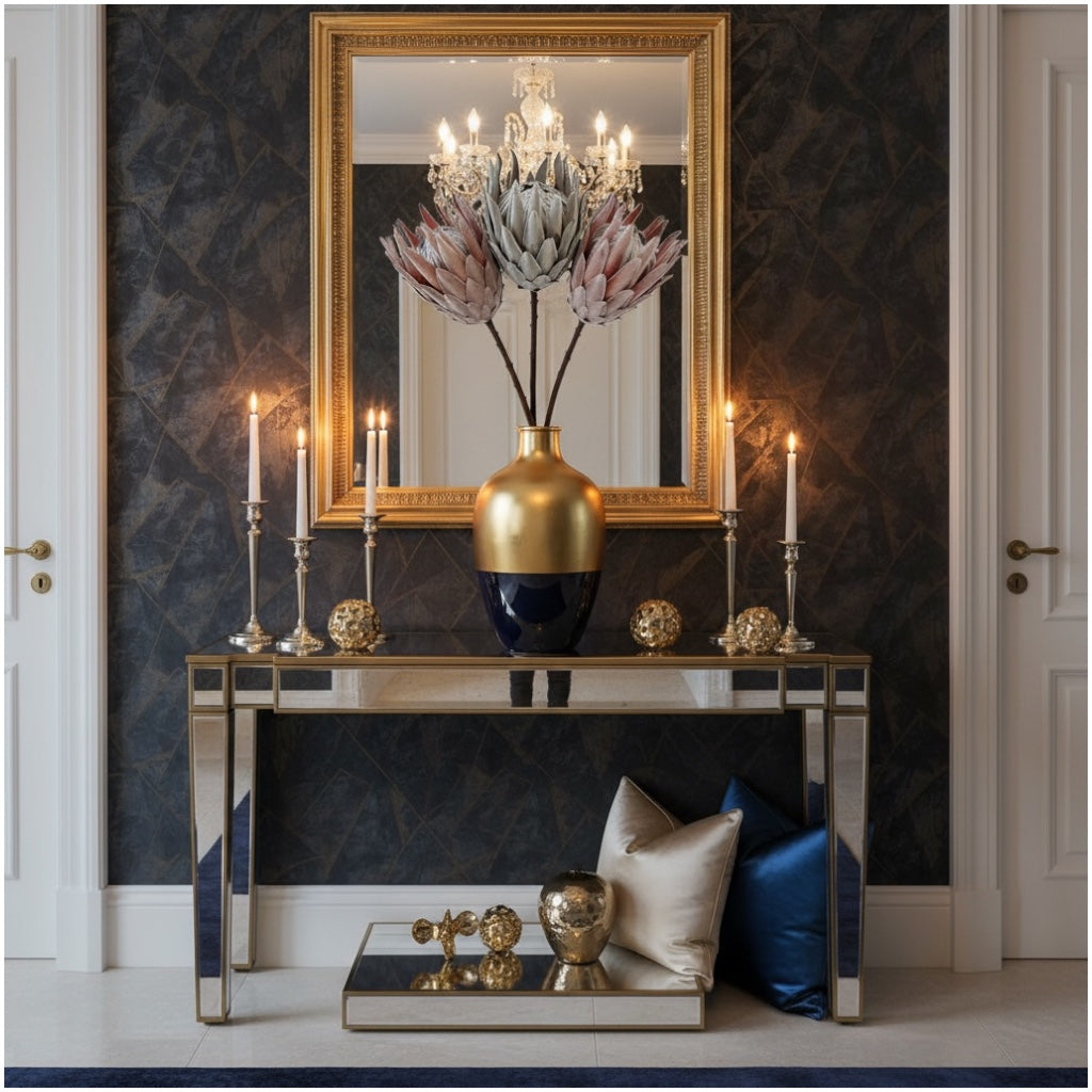 Luxury Artificial South African Protea Stems – Realistic Blooms (Set of 3)