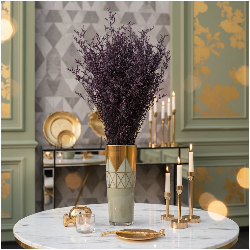 Preserved Caspia Floral Stems – Elegant Natural Dried Bouquet- Purple