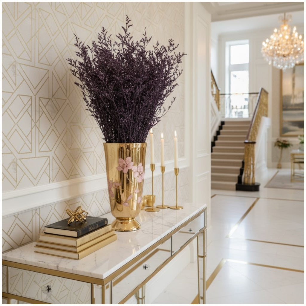 Preserved Caspia Floral Stems – Elegant Natural Dried Bouquet- Purple