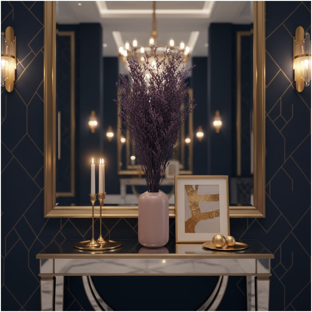 Preserved Caspia Floral Stems – Elegant Natural Dried Bouquet- Purple