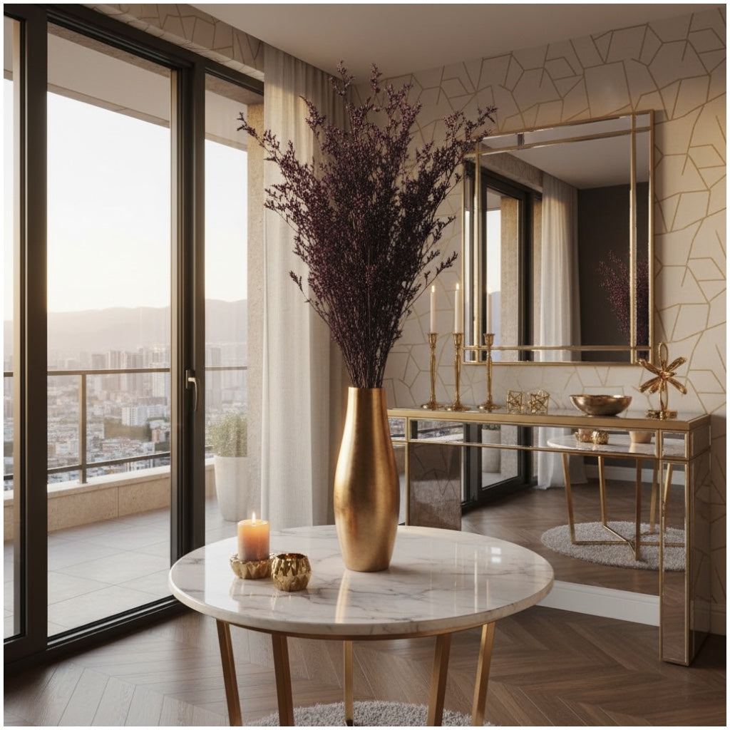 Preserved Caspia Floral Stems – Elegant Natural Dried Bouquet- Purple