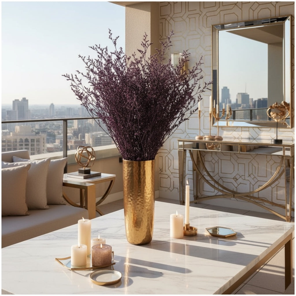 Preserved Caspia Floral Stems – Elegant Natural Dried Bouquet- Purple