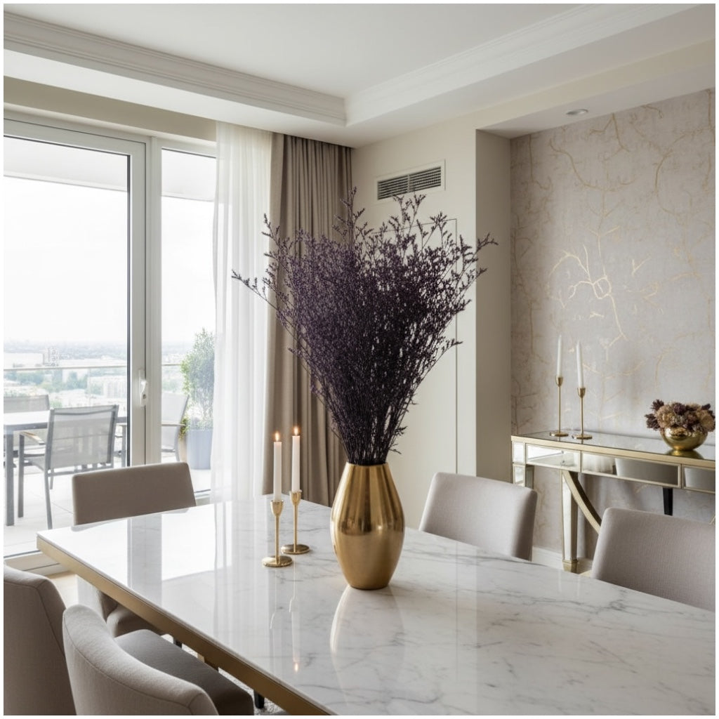 Preserved Caspia Floral Stems – Elegant Natural Dried Bouquet- Purple