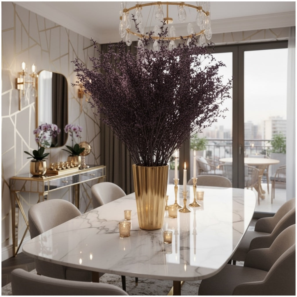 Preserved Caspia Floral Stems – Elegant Natural Dried Bouquet- Purple