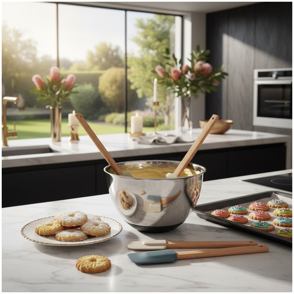 Silicone Spatula, Spoon and Scraper Set of 3 – Non-Stick Baking Tools