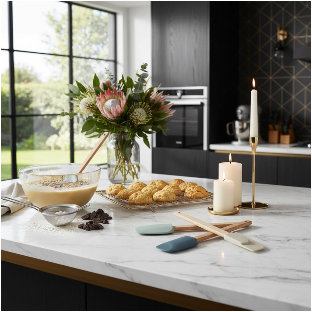 Silicone Spatula, Spoon and Scraper Set of 3 – Non-Stick Baking Tools