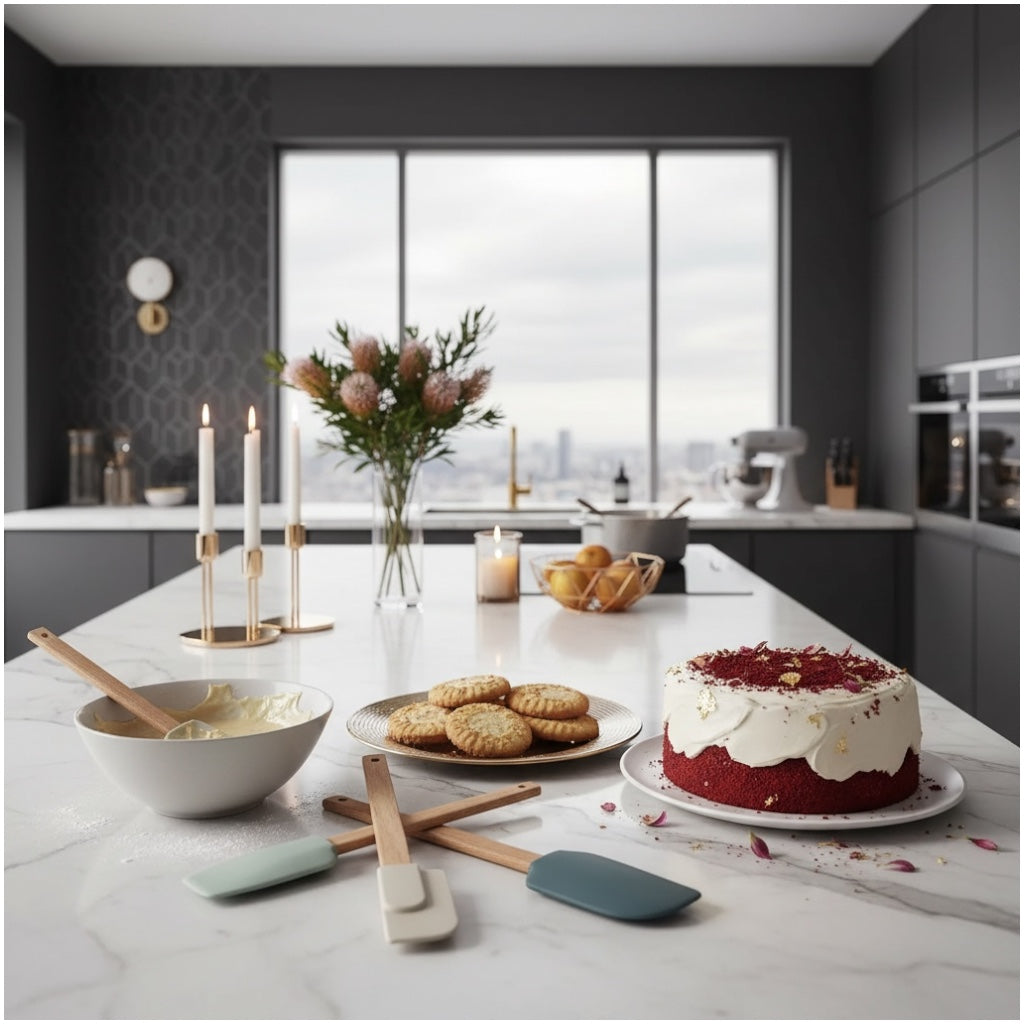 Silicone Spatula, Spoon and Scraper Set of 3 – Non-Stick Baking Tools