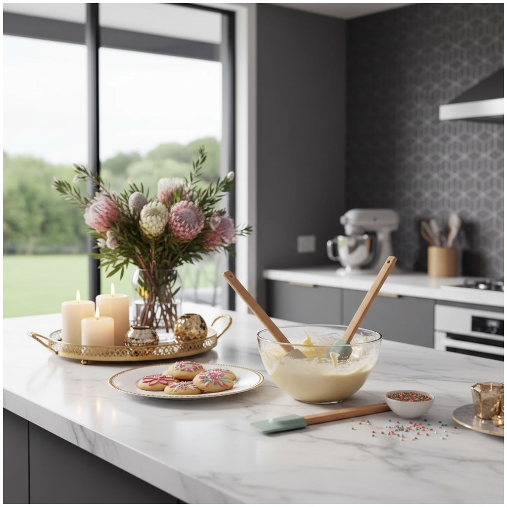 Silicone Spatula, Spoon and Scraper Set of 3 – Non-Stick Baking Tools