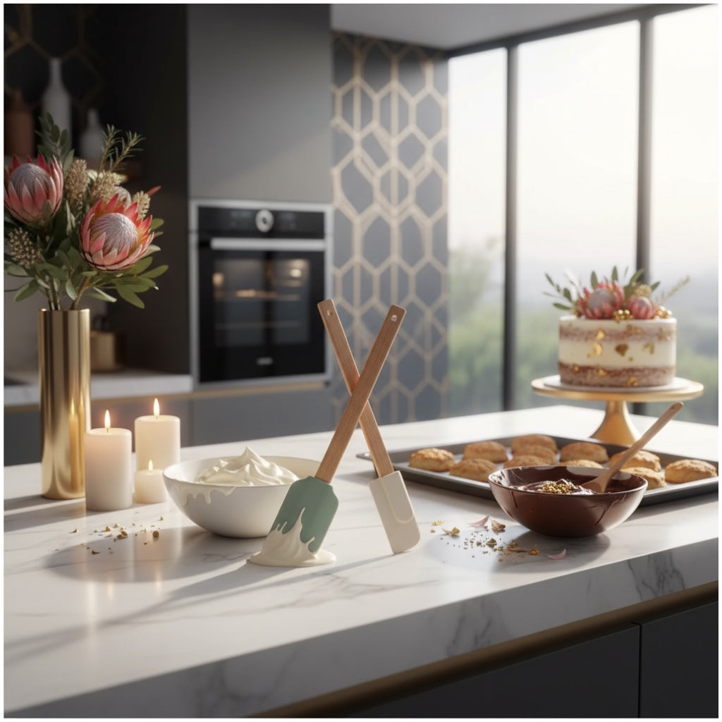 Silicone Spatula, Spoon and Scraper Set of 3 – Non-Stick Baking Tools