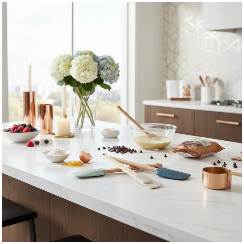 Silicone Spatula, Spoon and Scraper Set of 3 – Non-Stick Baking Tools