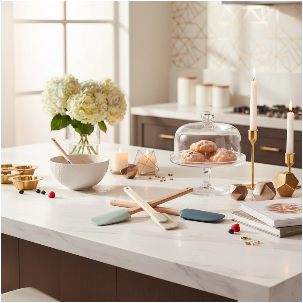 Silicone Spatula, Spoon and Scraper Set of 3 – Non-Stick Baking Tools