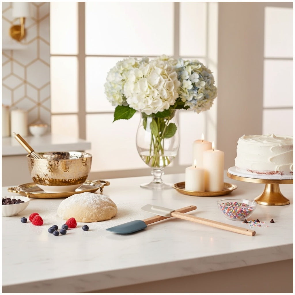 Silicone Spatula, Spoon and Scraper Set of 3 – Non-Stick Baking Tools