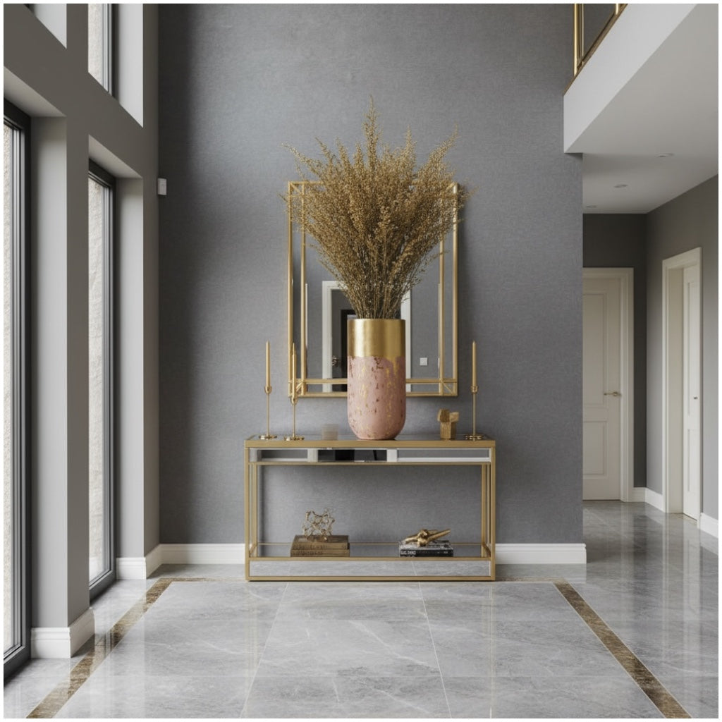 Real Preserved Caspia Stems – Dried Floral Bouquet – 80cm - Mustard Yellow