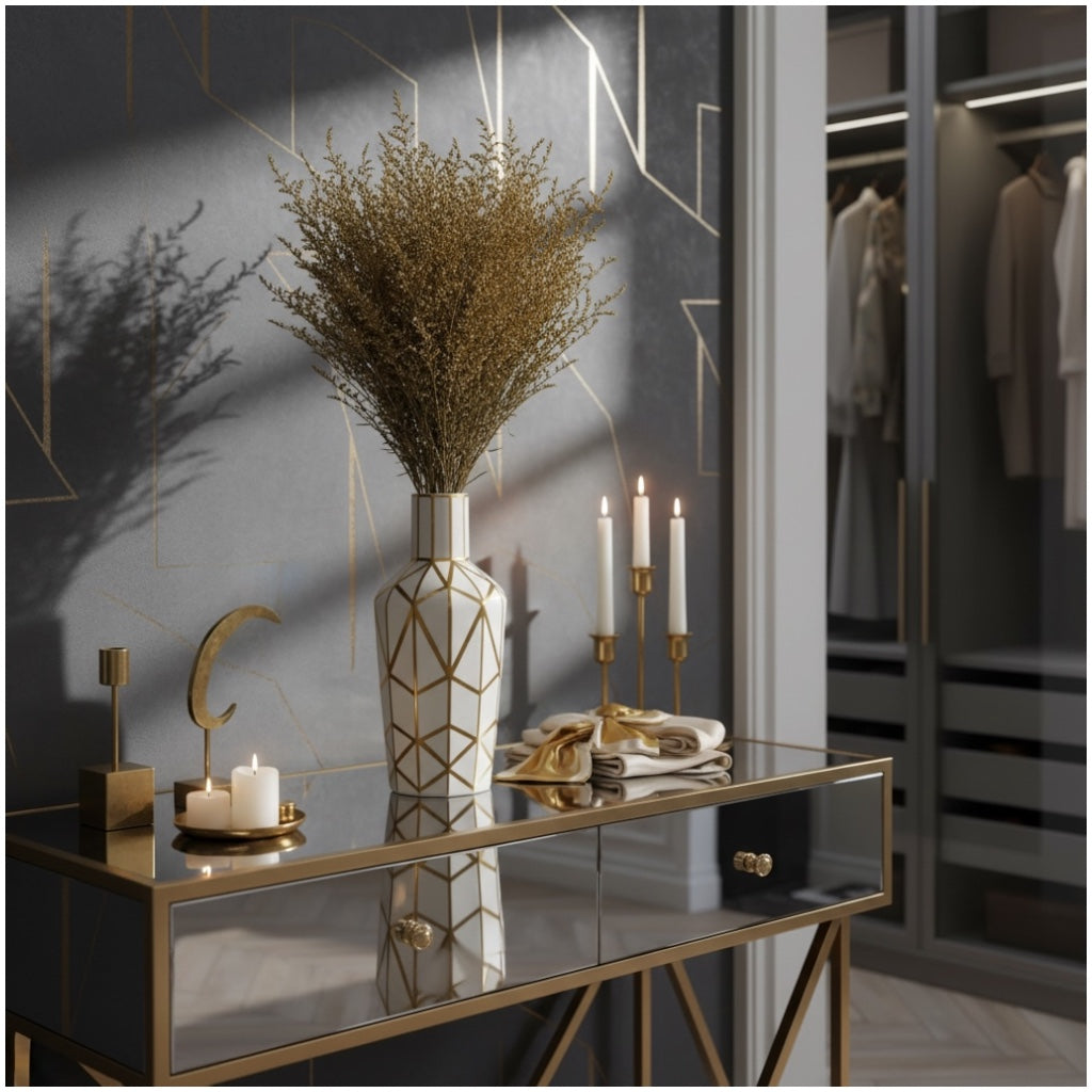 Real Preserved Caspia Stems – Dried Floral Bouquet – 80cm - Mustard Yellow