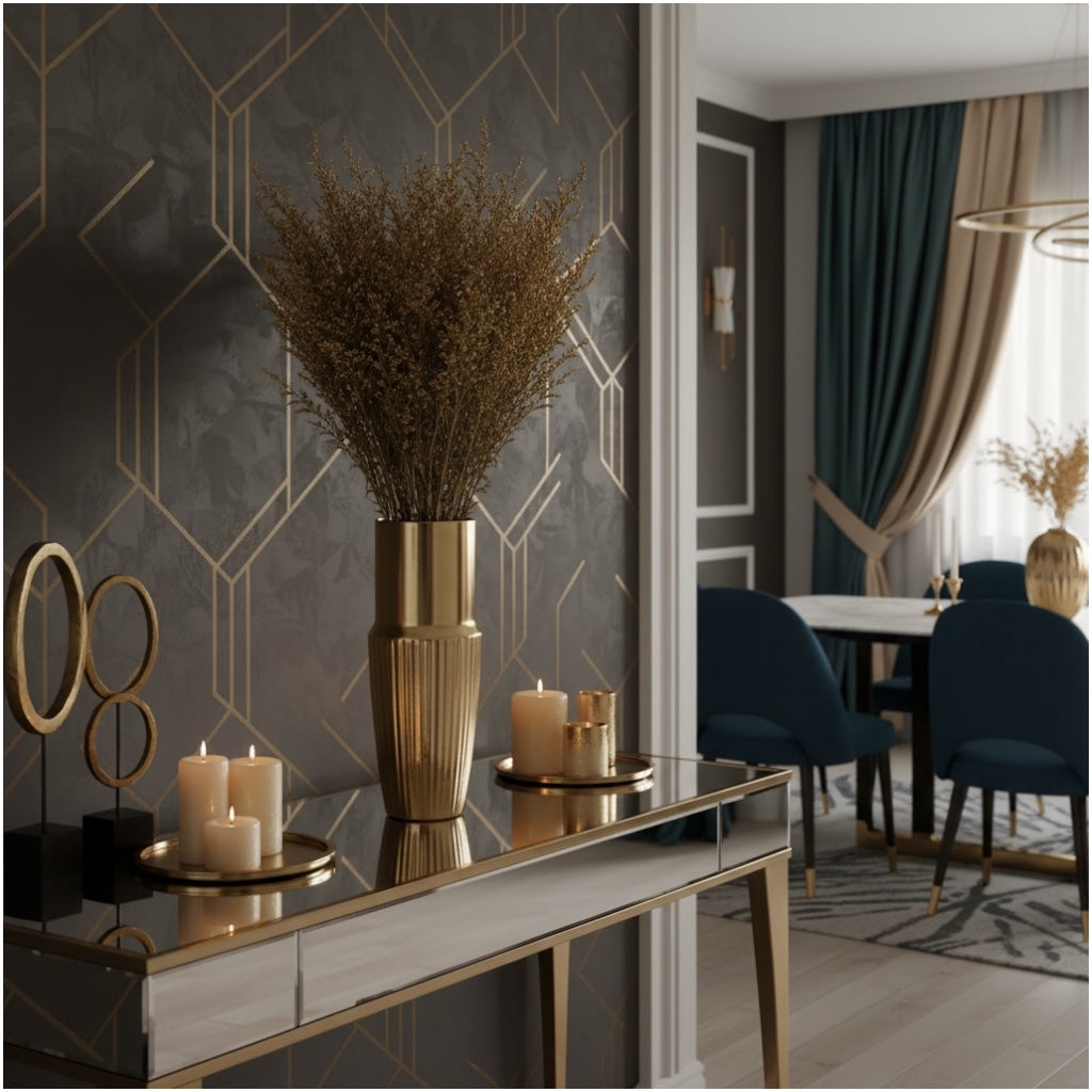 Real Preserved Caspia Stems – Dried Floral Bouquet – 80cm - Mustard Yellow