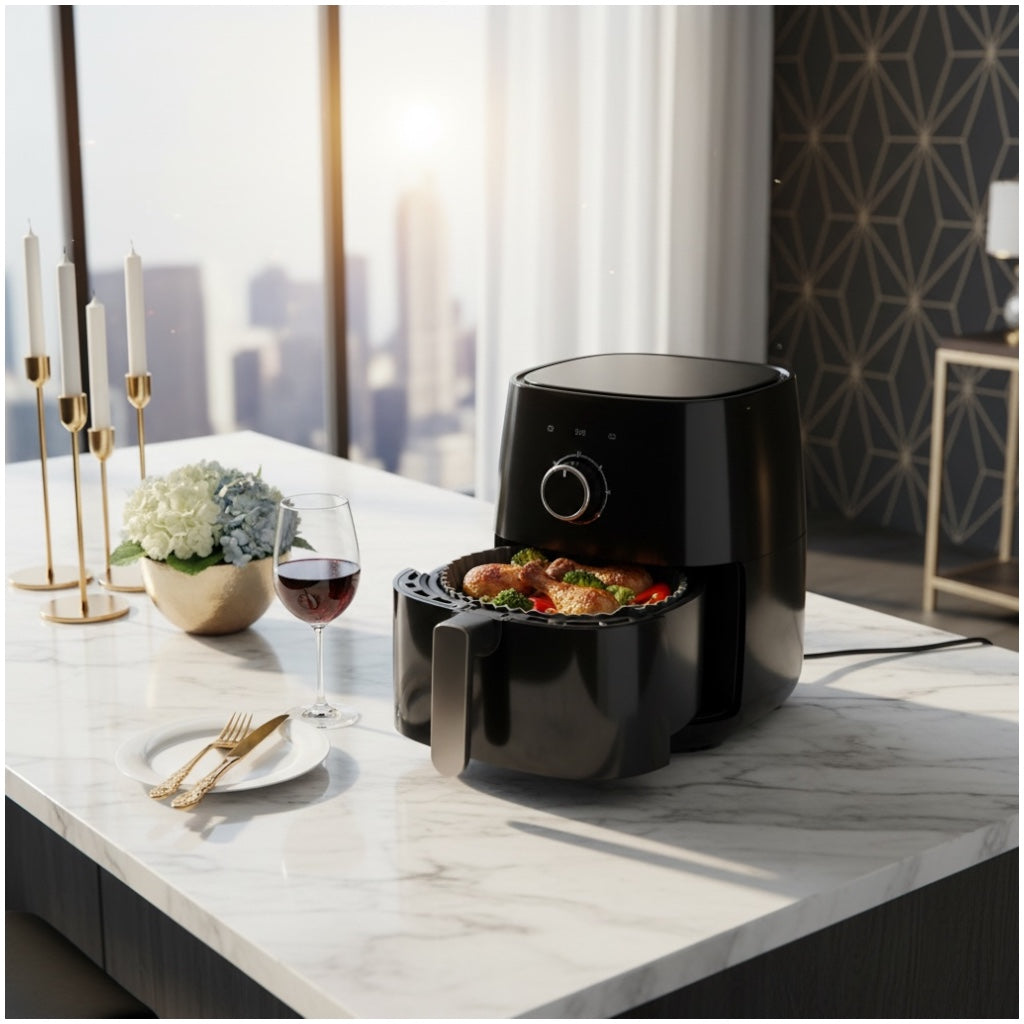 Essential Air Fryer Non Stick Silicone Liner-Durable and flexible-26cm Grey