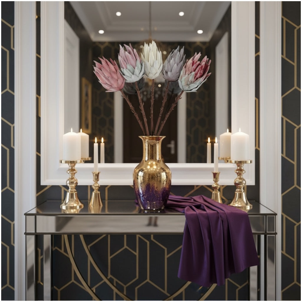 Luxury Beautiful King Protea Stems –South African National Flower -Set of 5