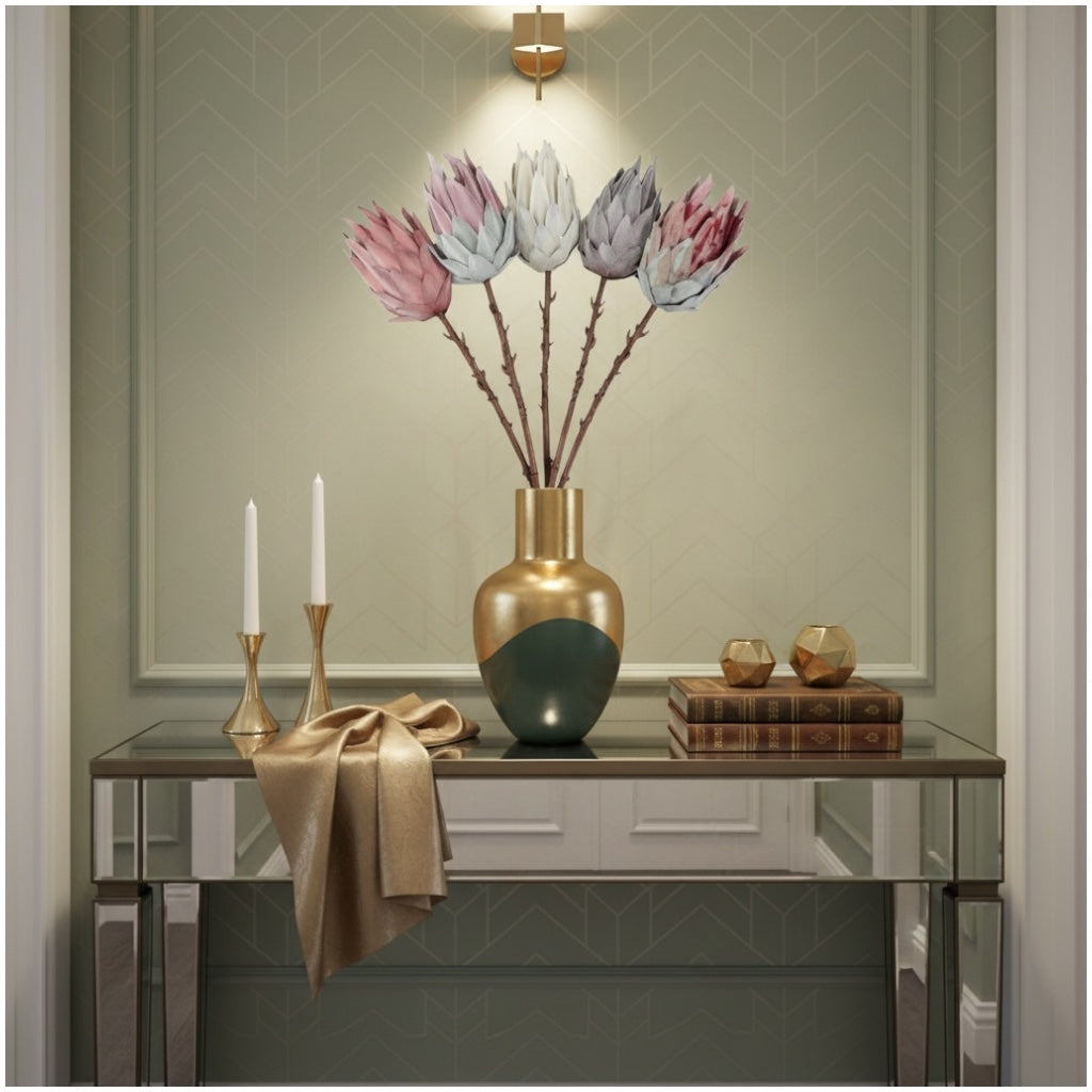 Luxury Beautiful King Protea Stems –South African National Flower -Set of 5