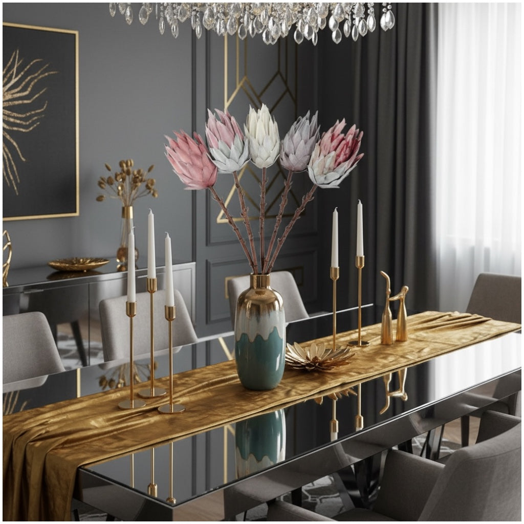 Luxury Beautiful King Protea Stems –South African National Flower -Set of 5