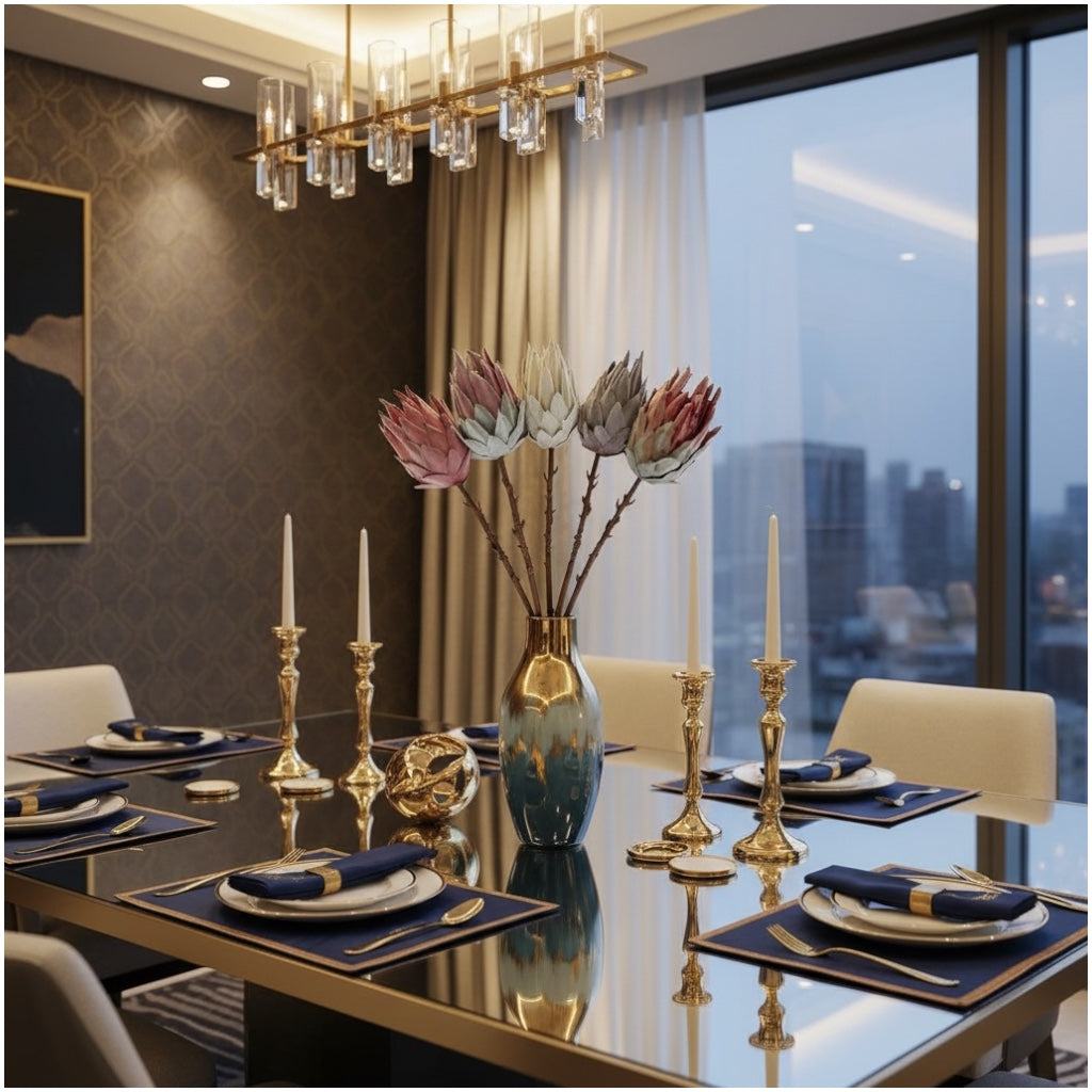 Luxury Beautiful King Protea Stems –South African National Flower -Set of 5