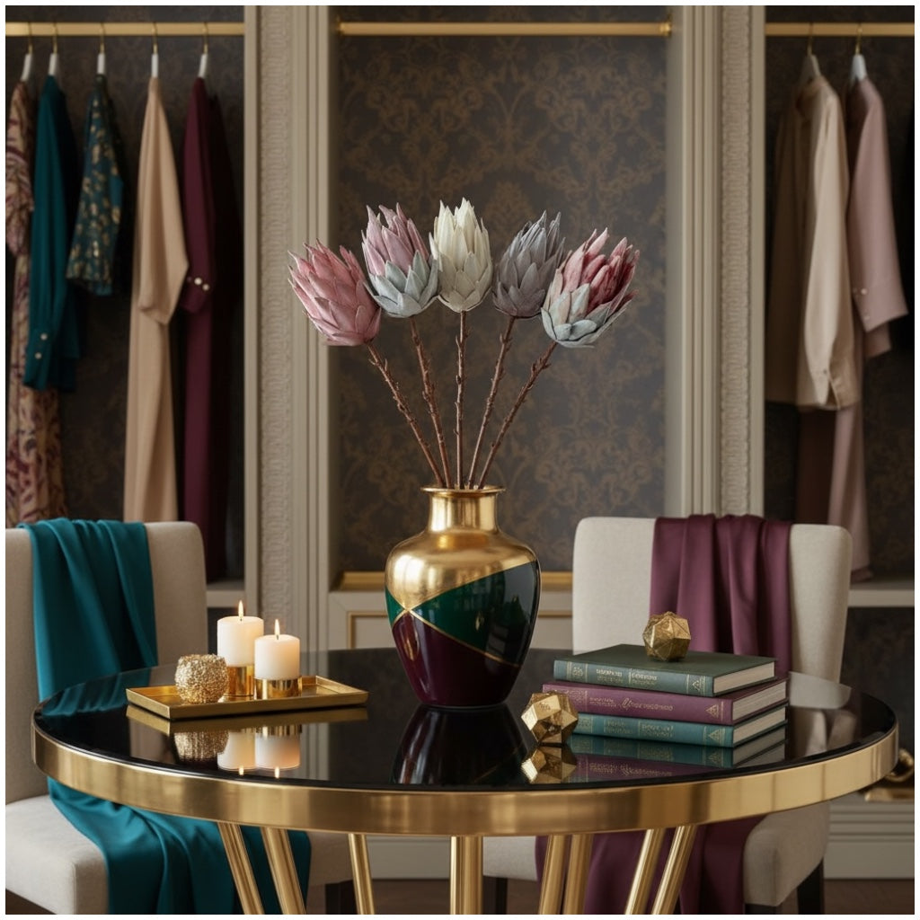 Luxury Beautiful King Protea Stems –South African National Flower -Set of 5